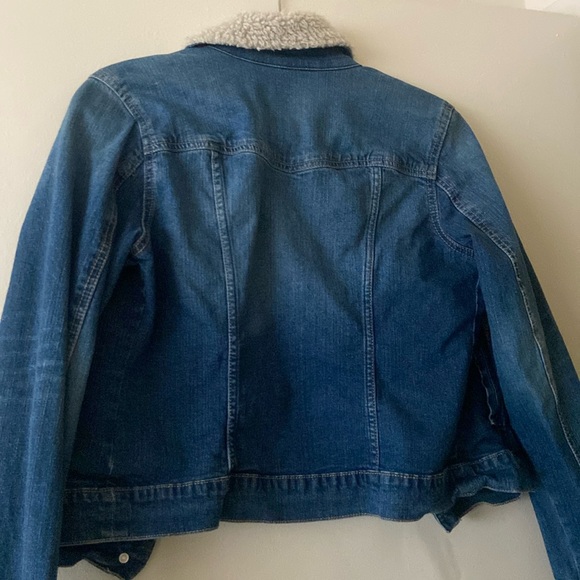Sonoma Jean Jacket with Faux Fur Collar Size Small - Picture 4 of 4